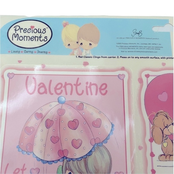 New Precious Moments Valentine Window Cling Decorations - Picture 2 of 4